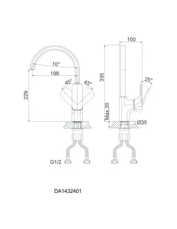 Смеситель для кухни DK Berlin Kunste (DA1432413)