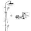Комплект смесителя 2в1 Paini Messina MEZRCRNASEZPT3UH2VBQ1RYSS для душа с душевой системой, хром, белый