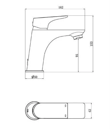 Смеситель для раковины без донного клапана BelBagno MARINO-LVM-CRM-W0