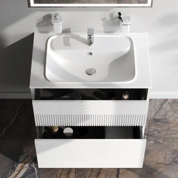 База под раковину, 2 ящика, 80 см, белый матовый AM.PM Func M8FFUX0802WM