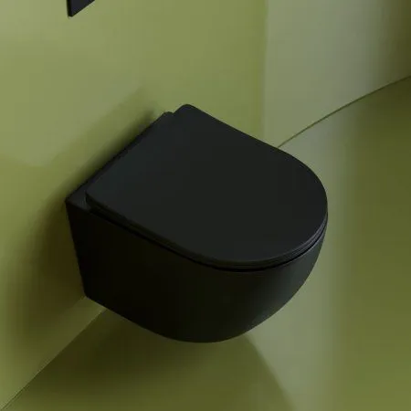 Унитаз подвесной Ceramica Nova Uno CN11001MB микролифт, черный матовый