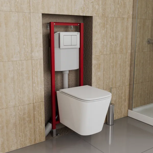 Инсталляция с белой клавишей D&K 400*165*1160мм (DI8640116)