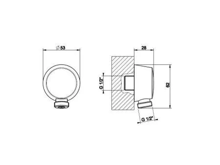 Шланговое подключение Gessi Emporio 47269.031 хром