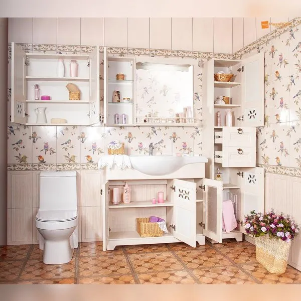 Пенал Бриклаер КАНТРИ 35 см, бежевый дуб прованс