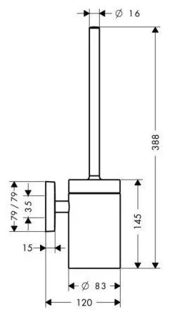 Ершик Hansgrohe PuraVida 41505000