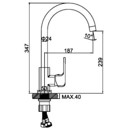 Смеситель Ledeme L4044-2 хром