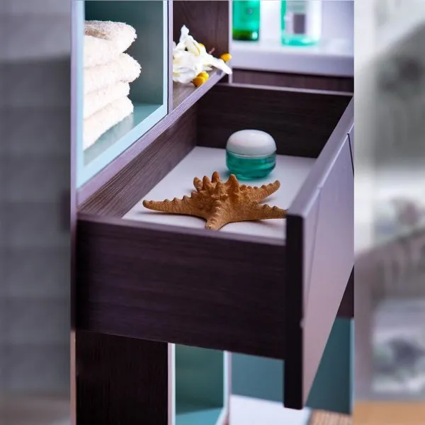 Пенал Бриклаер КРИСТАЛЛ 60 см, ясень анкор темный