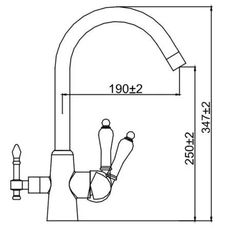 Смеситель для кухонной мойки  KAISER Vincent (31744)