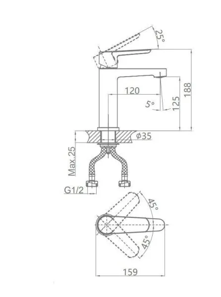 Смеситель для раковины D&K Bayern.München черный (DA1562105) - купить в Москве по низкой цене в интернет-магазине с доставкой по всей России | HITsant Смеситель для раковины D&K Bayern.München черный (DA1562105)