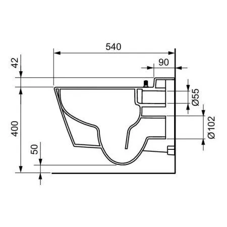 Унитаз подвесной Tece TECEone 9700200 с гигиеническим душем