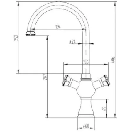 Смеситель Zorg A 4003K-BR бронза