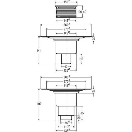 Душевой трап Viega Advantix 557195 с решеткой