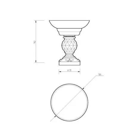 Мыльница Migliore Cristalia 16823 настольная, золото/swarovski