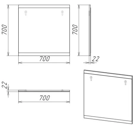 Зеркало Grossman Смарт 207005 70 графит