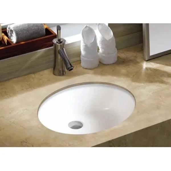 Раковина встраиваемая снизу Azario 41.5х49.5х19, фаянс, цвет Белый (AZ908-20) - купить в Москве по низкой цене в интернет-магазине с доставкой по всей России | HITsant Раковина встраиваемая снизу Azario 41.5х49.5х19, фаянс, цвет Белый (AZ908-20)