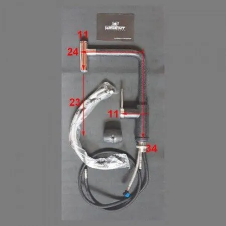 Смеситель Wisent W6055-22 гранит - купить в Москве по низкой цене в интернет-магазине с доставкой по всей России | HITsant Смеситель Wisent W6055-22 гранит