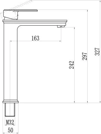 Смеситель для раковины высокий Savol (S-600301G)