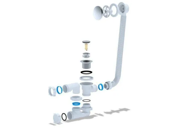 Сифон для ванны Cersanit PRIME 64286 универсальный клик-клак