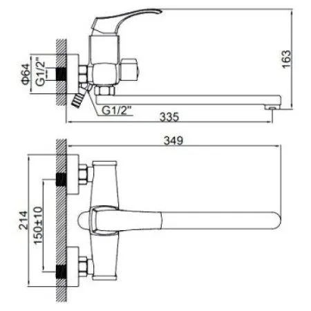 Смеситель Ledeme L2242 хром