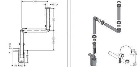 Сифон для раковины Duravit 0050730000