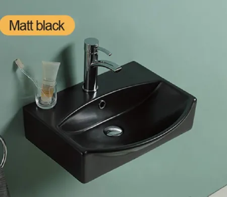 Умывальник CeramaLux 78014CMB, Черно-Матовый