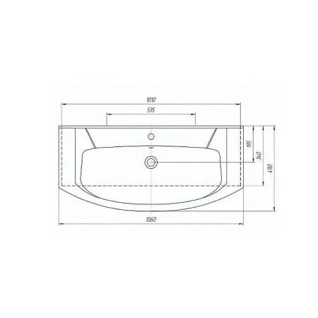 Раковина Aqwella Элеганс 4620008197388 105х49 белый