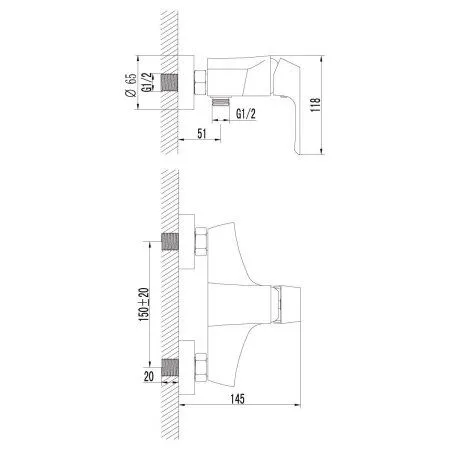 Смеситель для душа Lemark Unit (LM4503C) - купить в Москве по низкой цене в интернет-магазине с доставкой по всей России | HITsant Смеситель для душа Lemark Unit (LM4503C)