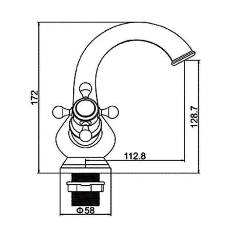 Смеситель Gerhans K11001 для раковины