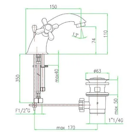 Смеситель для раковины Webert Armony AM700108015, хром - купить в Москве по низкой цене в интернет-магазине с доставкой по всей России | HITsant Смеситель для раковины Webert Armony AM700108015, хром