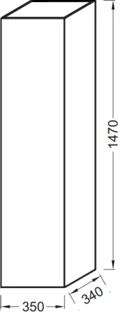 Шкаф-пенал Jacob Delafon Odeon up EB998-E15 35 см черное дерево