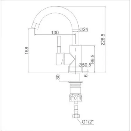 Смеситель Ledeme L1098-3 нержавеющая сталь