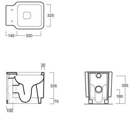 Унитаз приставной Simas Flow FL61bi