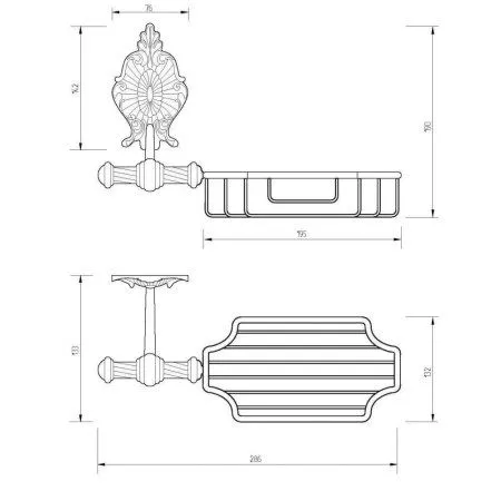 Полка Migliore Elisabetta 17076 золото - купить в Москве по низкой цене в интернет-магазине с доставкой по всей России | HITsant Полка Migliore Elisabetta 17076 золото