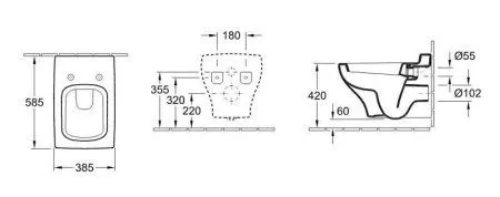 Унитаз подвесной Villeroy & Boch La Belle 562710R2 star white