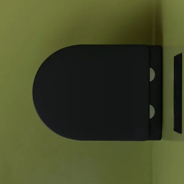 Унитаз подвесной Ceramica Nova Uno CN11001MB микролифт, черный матовый