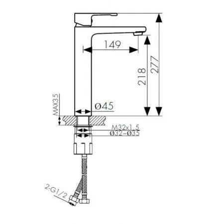 Смеситель для раковины-чаши  KAISER Elite (01111-2)