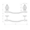 Полотенцедержатель Migliore Elisabetta 17007 60 бронза