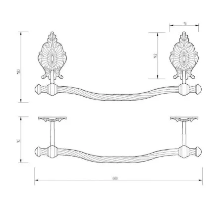 Полотенцедержатель Migliore Elisabetta 17007 60 бронза