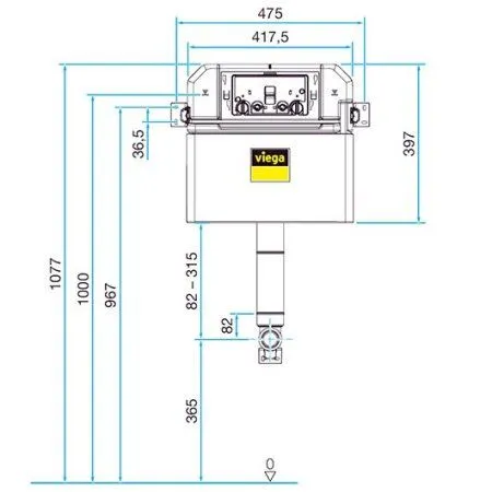 Бачок скрытого монтажа Viega Prevista Dry 771904 для инсталляции