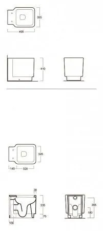 Унитаз приставной Simas Flow FL61bi