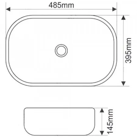 Раковина SantiLine SL-1105MB 48,5 черный матовый