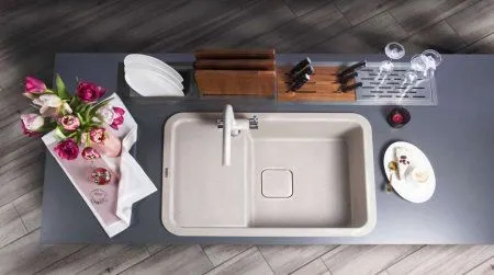 Кухонная мойка Omoikiri Tasogare 78-PA 78х51 пастила