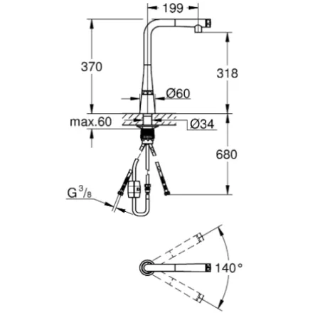 Смеситель Grohe Zedra SmartControl 31593002 хром