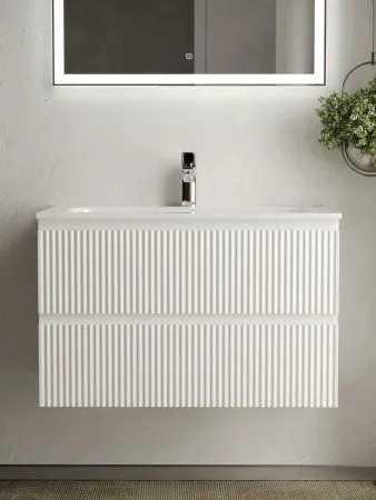 Тумба подвесная SANCOS Snob R 790х445х500, c двумя ящиками оснащенными доводчиками, Bianco, SNR80W