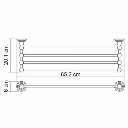 Полка WasserKRAFT Isar K-7300 K-7311 темная бронза