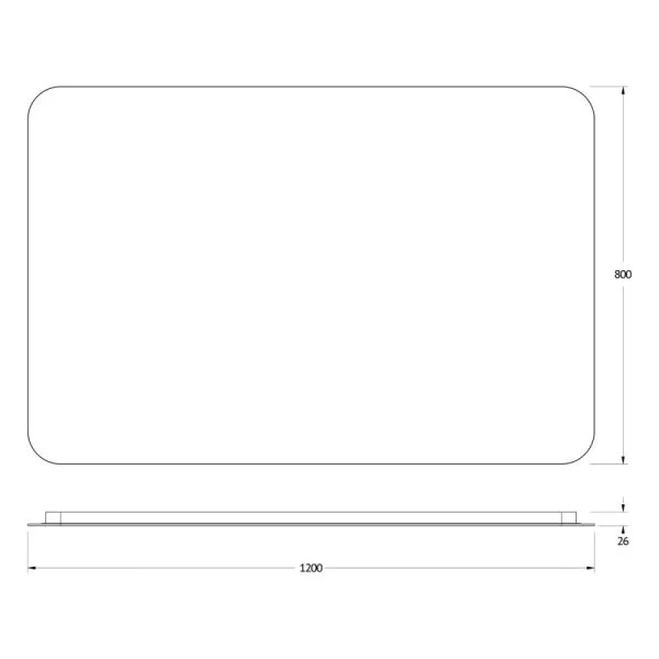 Зеркало с LED-подсветкой настенное Defesto Opti DF 2820RH 120x80