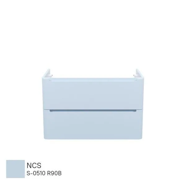 Тумба подвесная, 80 см, голубой, Edifice, IDDIS, EDI80B0i95  подходит умыв. 0108000i28