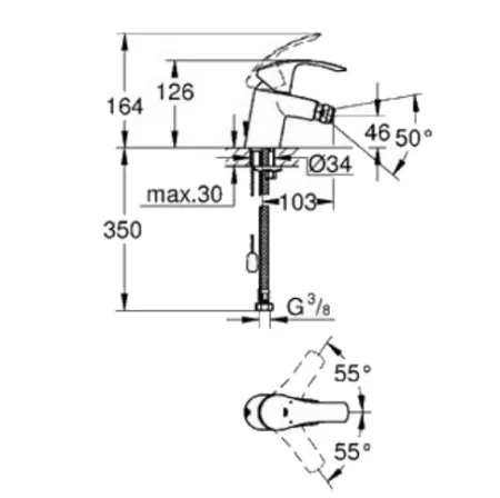 Смеситель Grohe Eurosmart New 32927002 для биде - купить в Москве по низкой цене в интернет-магазине с доставкой по всей России | HITsant Смеситель Grohe Eurosmart New 32927002 для биде