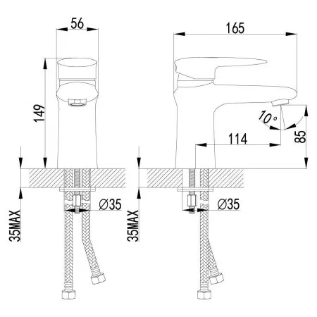 Смеситель для раковины Lemark Status (LM4406C)
