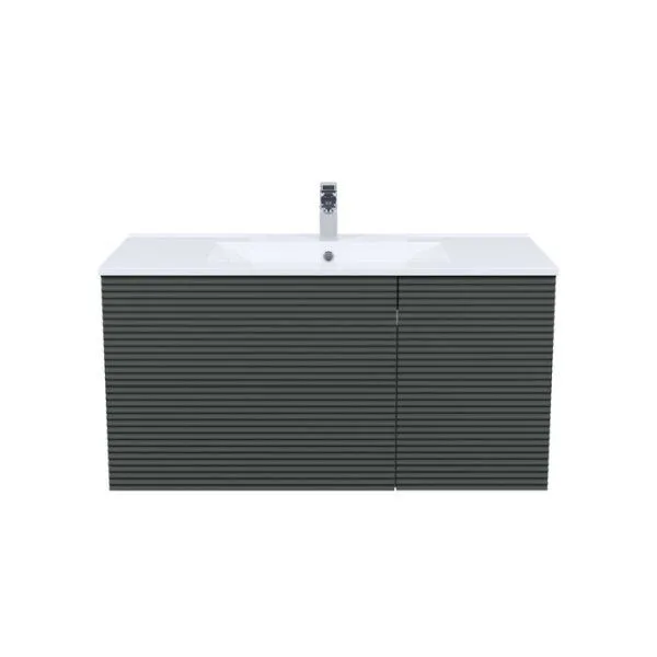 Тумба с умывальником, подвесная, 100 см, темно-серый, Bild, IDDIS, BIL10G0i95K